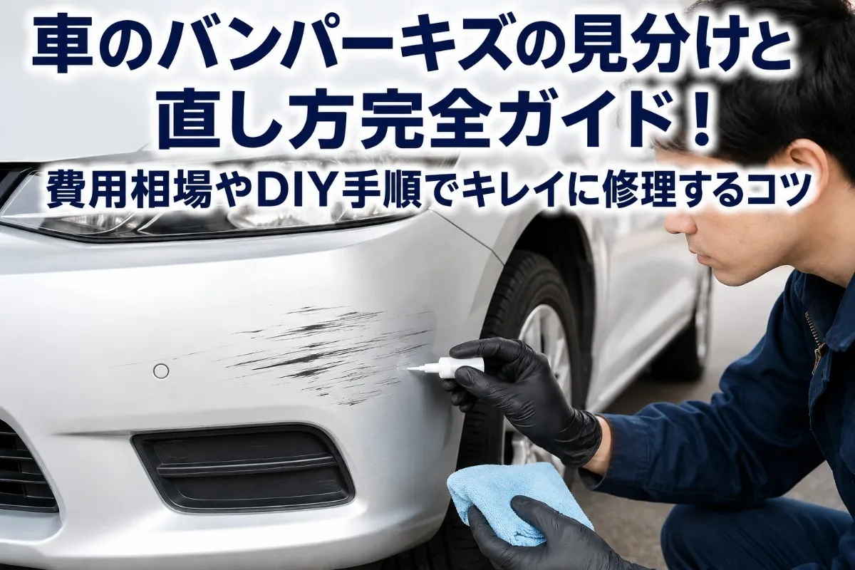 車のバンパーキズの見分けと直し方完全ガイド！費用相場やDIY手順でキレイに修理するコツ