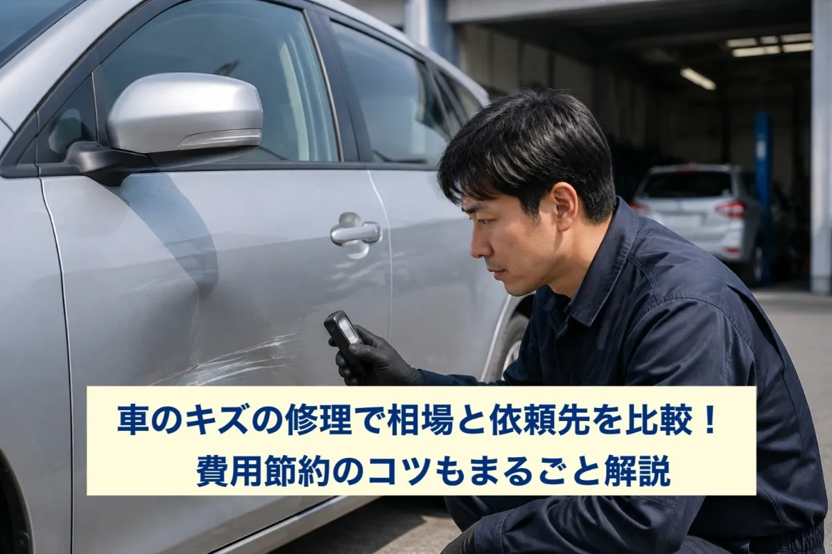 車のキズの修理で相場と依頼先を比較！費用節約のコツもまるごと解説